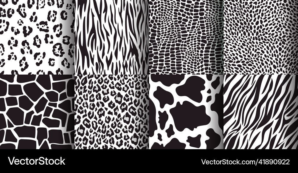 Animal Print Seamless Pattern - Giraffe & Leopard Vector Image