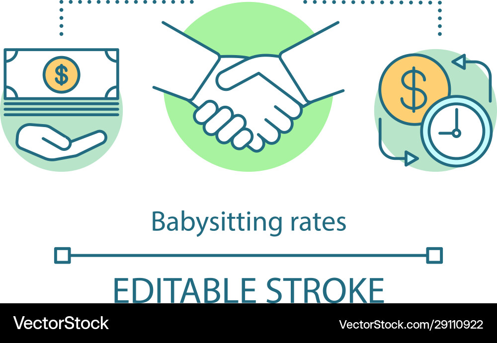 Babysitting Rates Agreement Vector Image