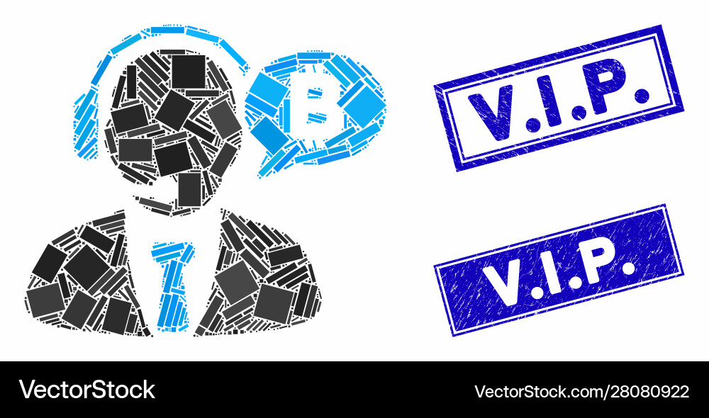 Bitcoin manager message mosaic and scratched Bitcoin manager message mosaic and scratched vector image