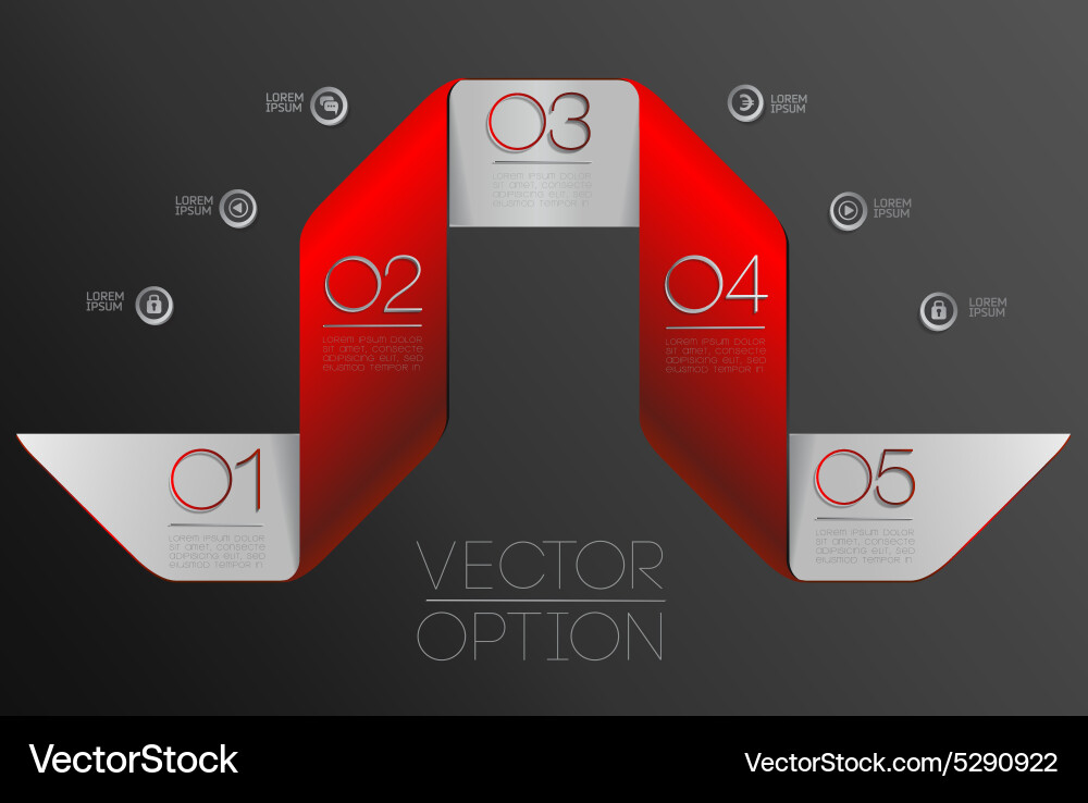 Design elements for options Vector Image