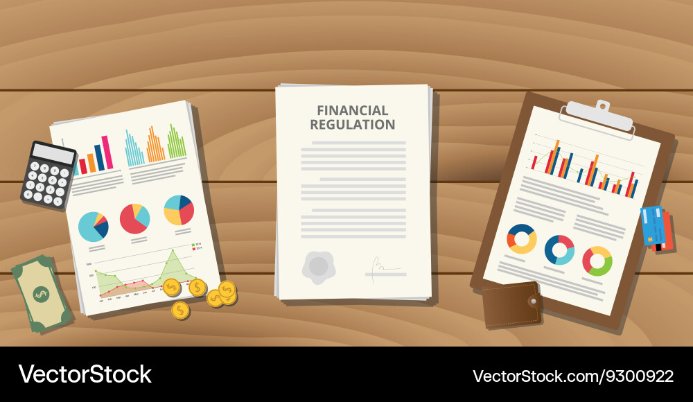 Financial Data and Documentation vector image