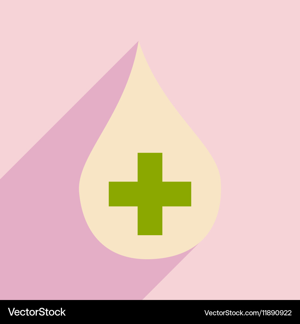 Flat with shadow icon and mobile application drop vector image