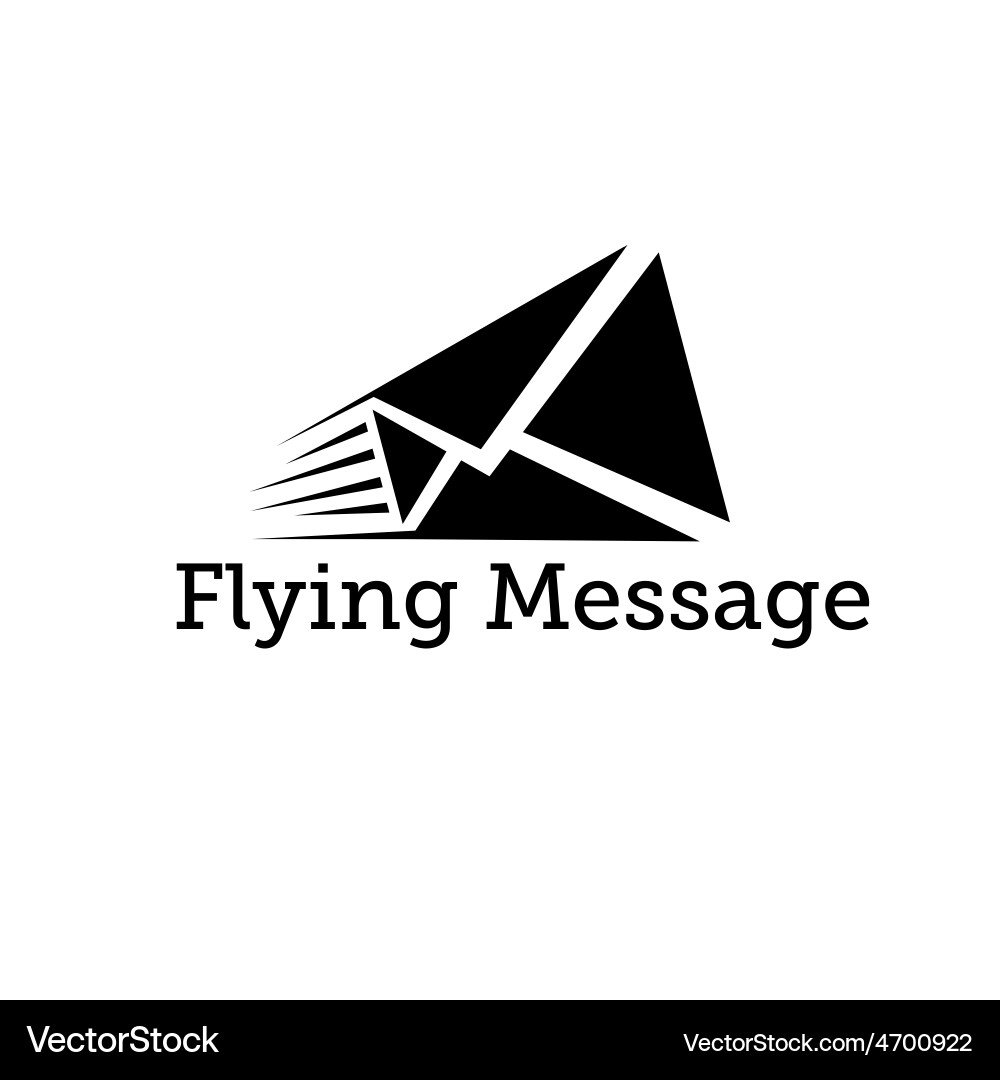 Flying message design template Vector Image