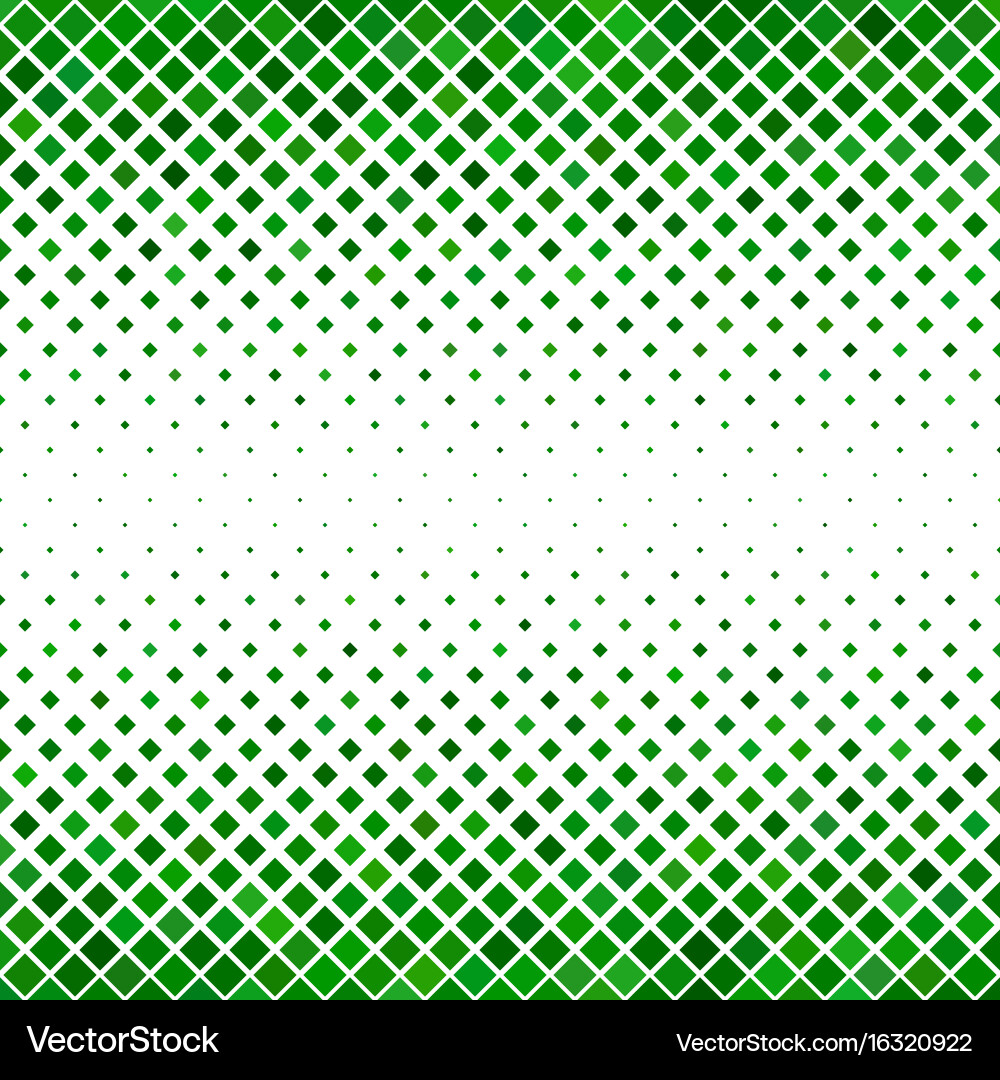 Green diagonal square pattern background vector image