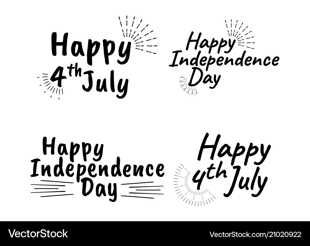Happy 4 th july and independence day greeting Happy 4 th july and independence day greeting vector image