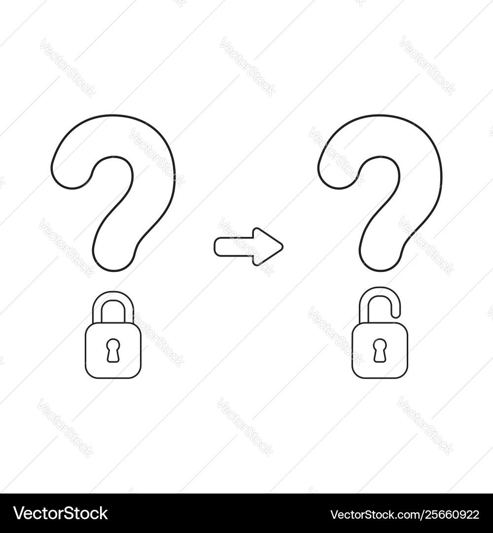 Icon concept question mark closed and open Icon concept question mark closed and open vector image