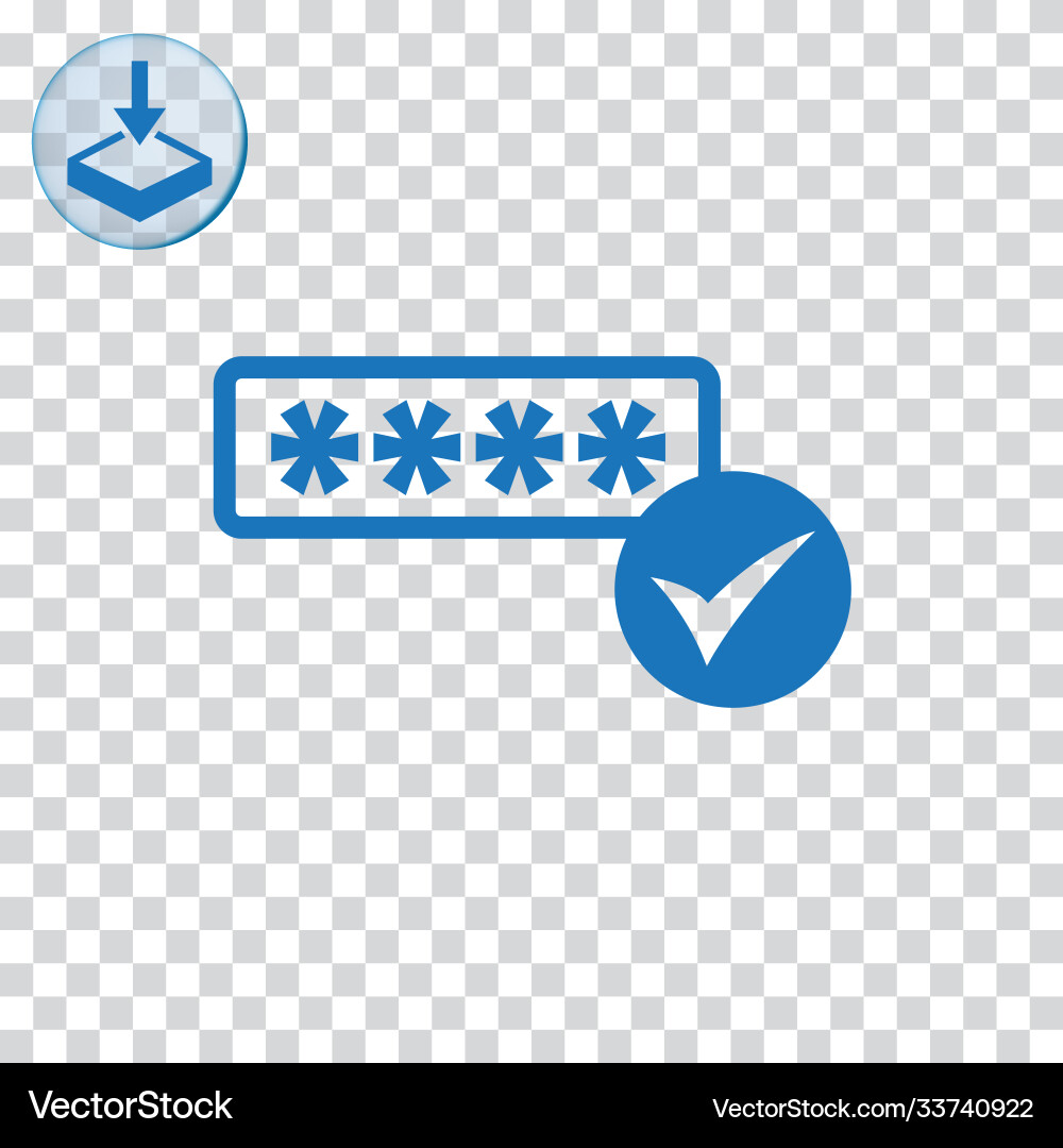 Password verification icon for web and mobile Password verification icon for web and mobile Vector Image