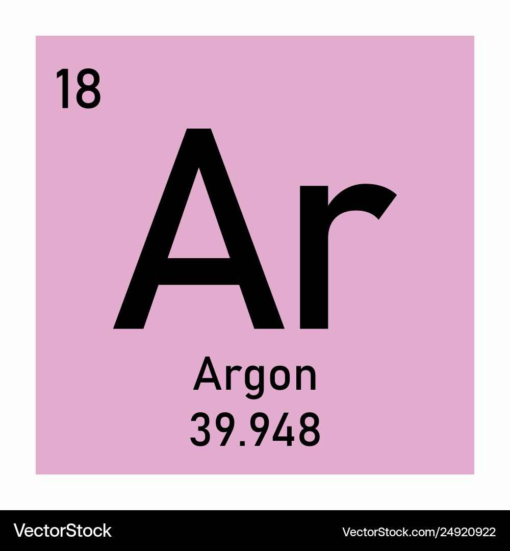 Аргон номер в таблице менделеева Periodic table element argon icon Royalty Free Vector Image