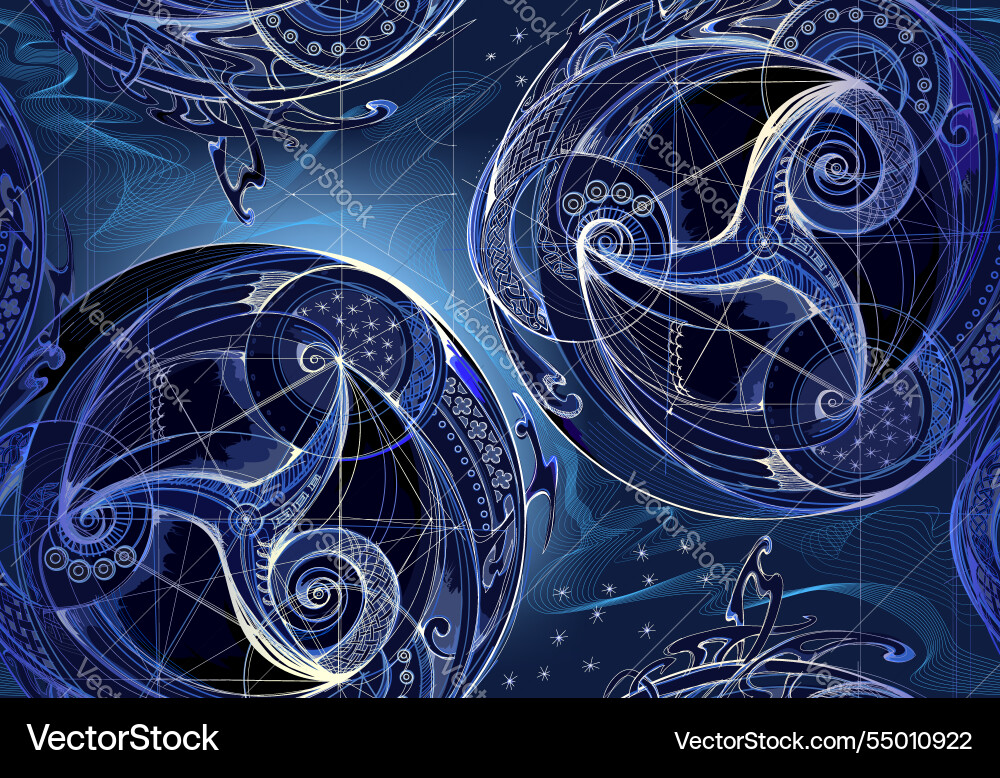Seamless pattern ornament scheme of ancient Seamless pattern ornament scheme of ancient vector image