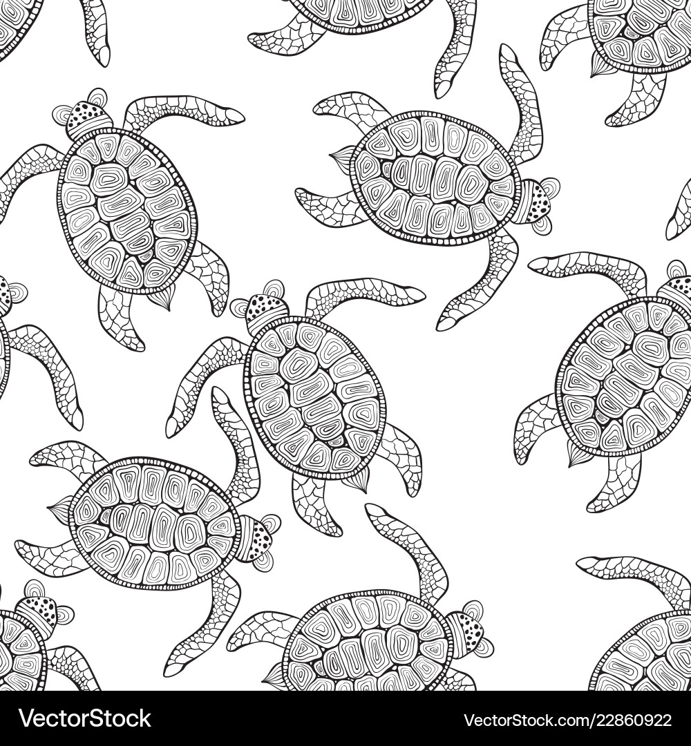 Seamless pattern with turtles Seamless pattern with turtles Vector Image