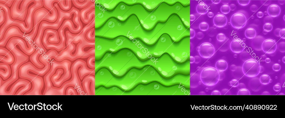 Seamless textures for game brain slime or bubbles Seamless textures for game brain slime or bubbles vector image