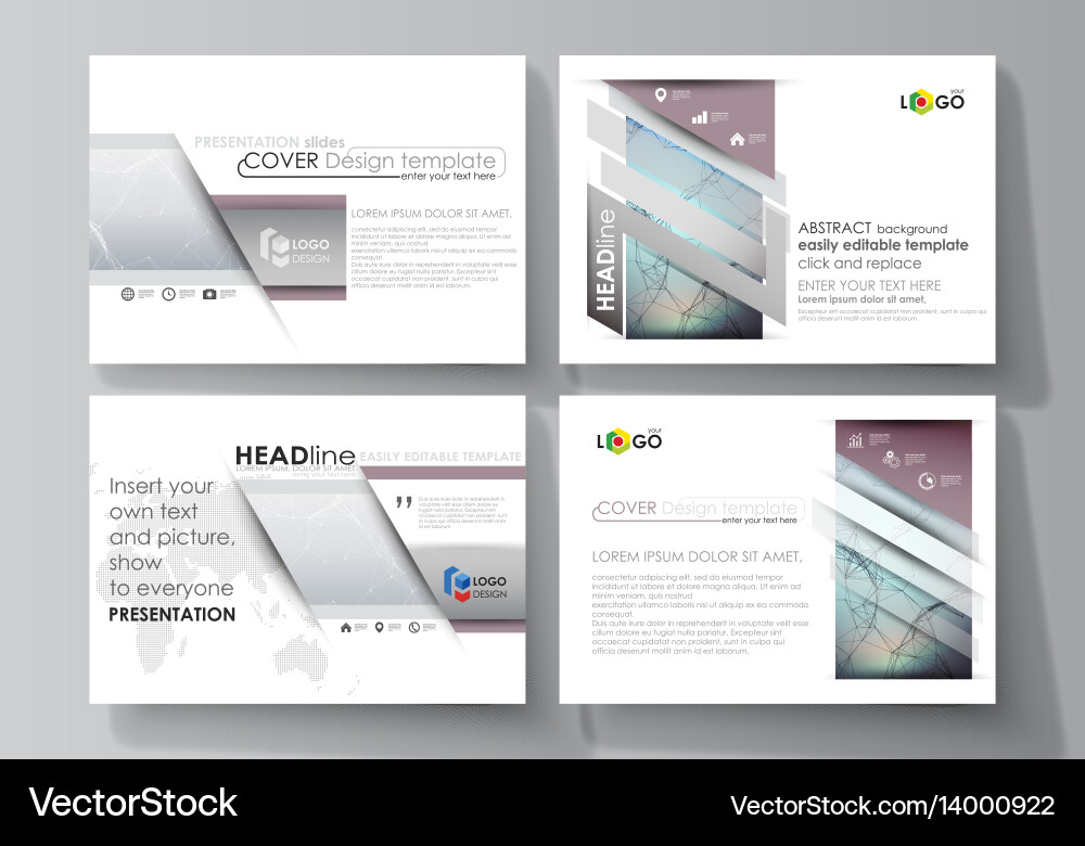 Set of business templates for presentation slides Set of business templates for presentation slides vector image