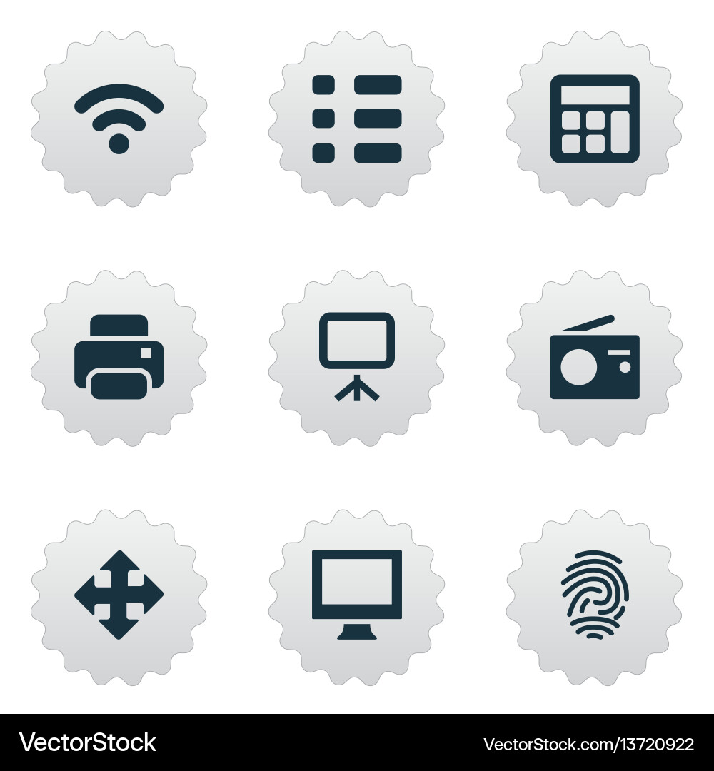 Set of simple device icons Set of simple device icons vector image