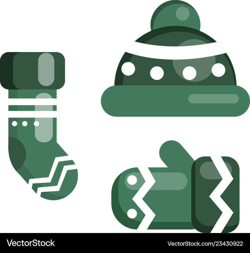 Set of winter clothing Set of winter clothing vector image