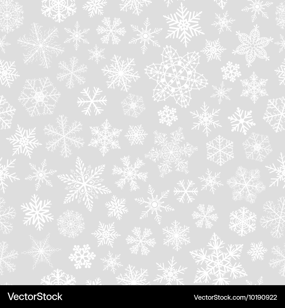 Snowflake Winter Seamless Pattern vector image