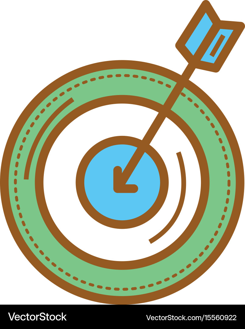 Target with arrow icon vector image