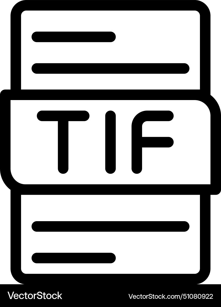 Tif file type icons document format design vector image