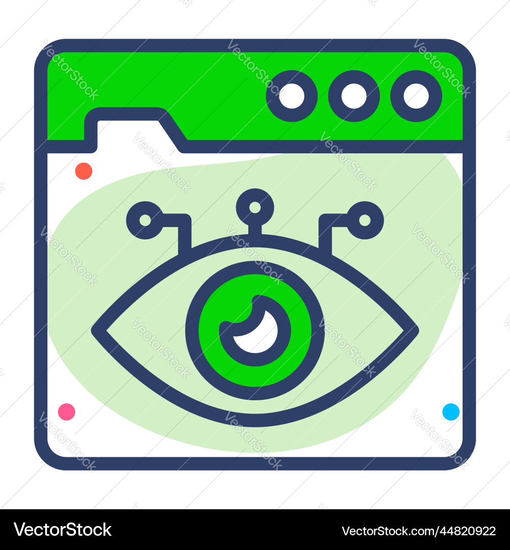 Web vision icon user interface as a simple sign vector image