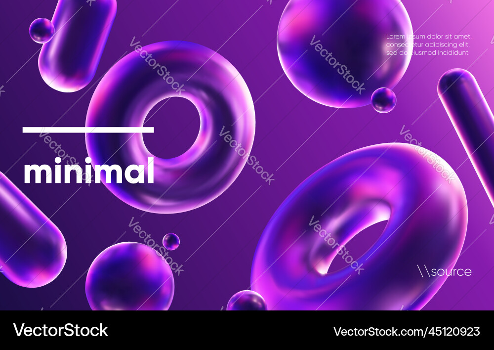 3d background with gradient geometric shapes 3d background with gradient geometric shapes vector image
