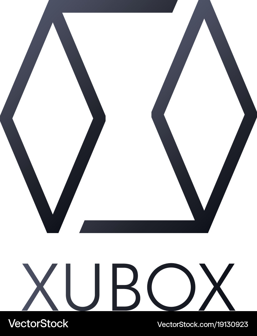 Abstract box cube logo icon template blockchain vector image