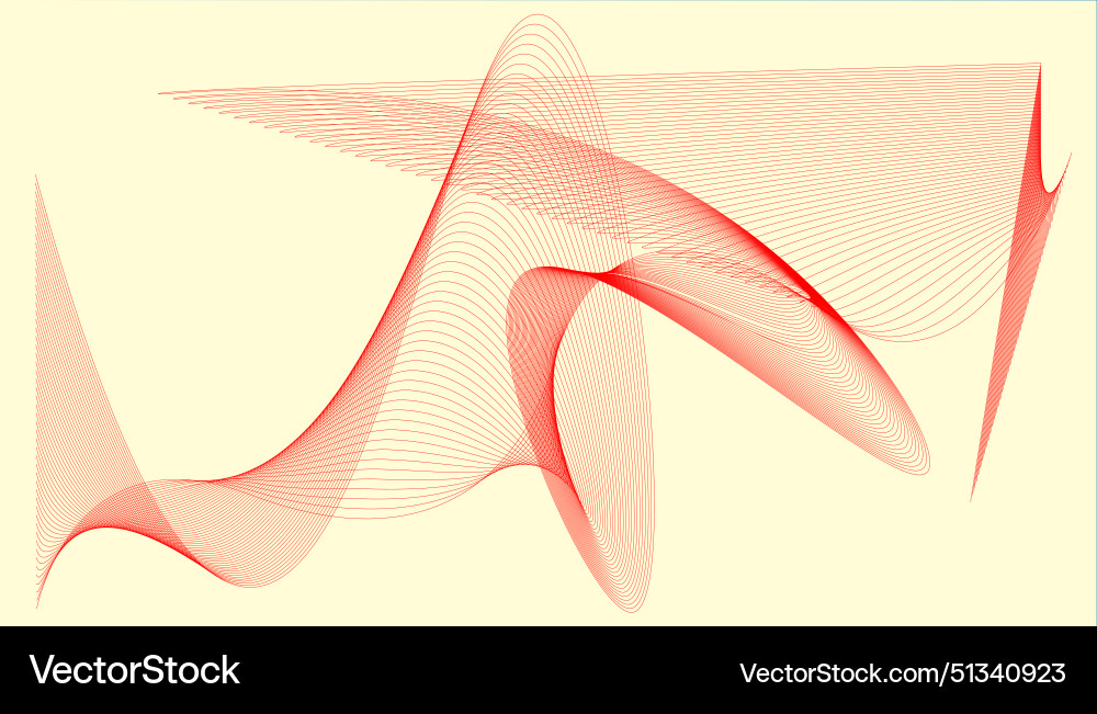 Abstract gradient background with waves Vector Image