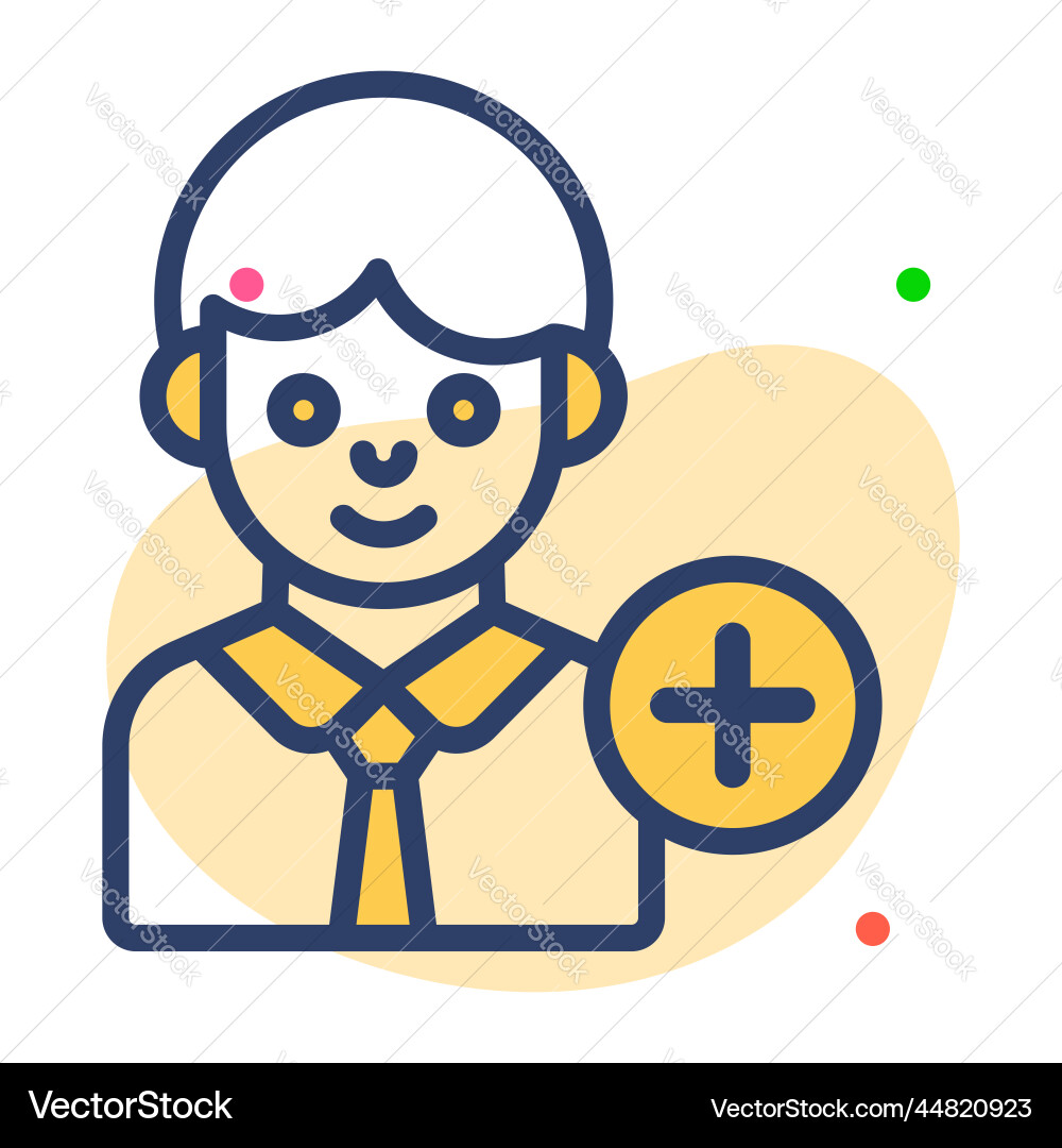 Add user icon interface as a simple sign vector image