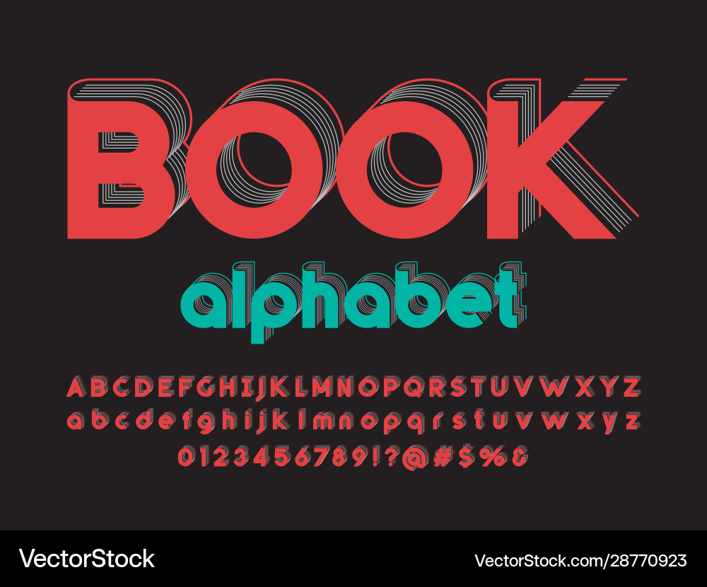 Buchen Sie Font Buchen Sie Font vektorbild