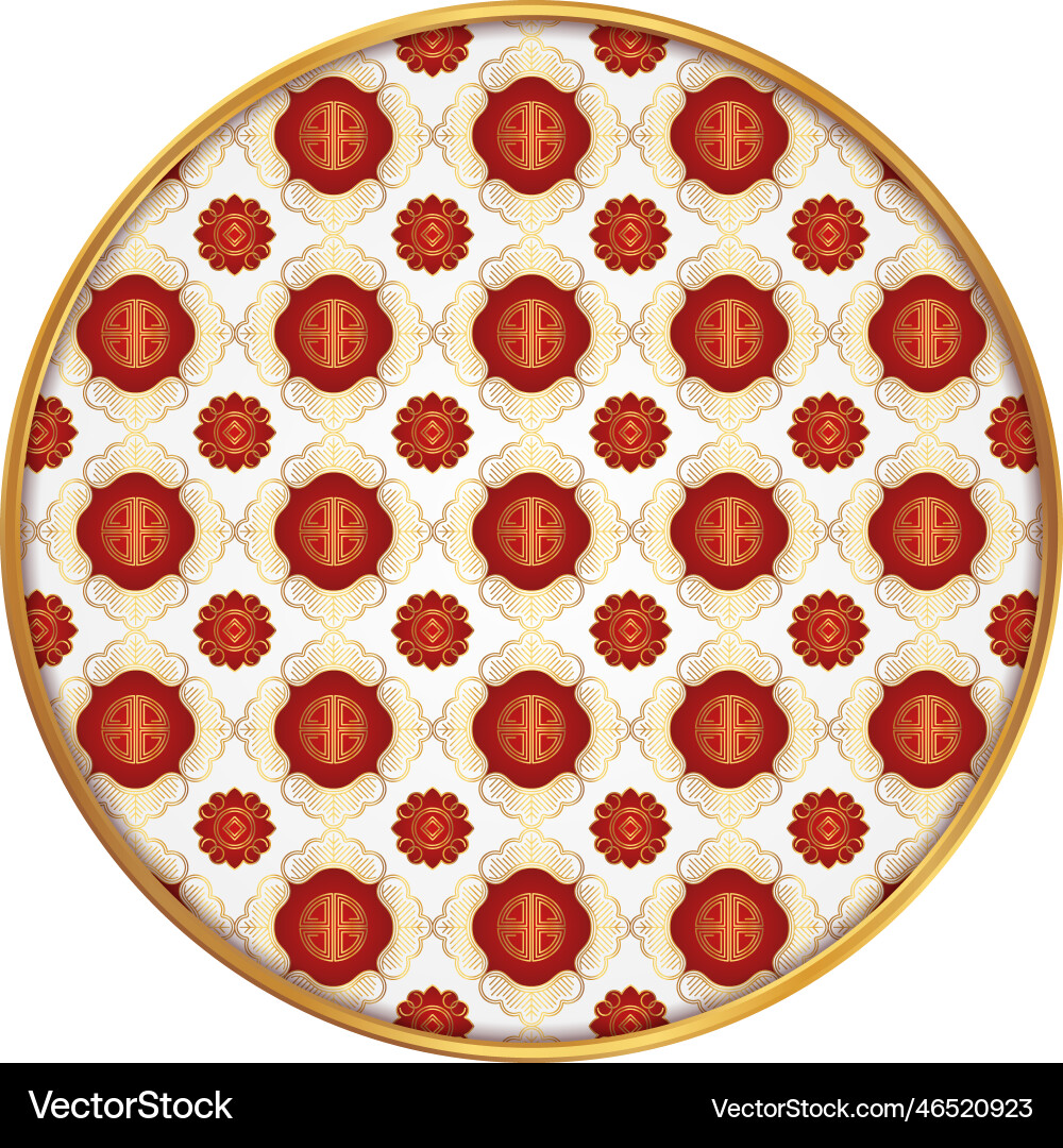 Chinese round frame pattern circle Chinese round frame pattern circle Vector Image