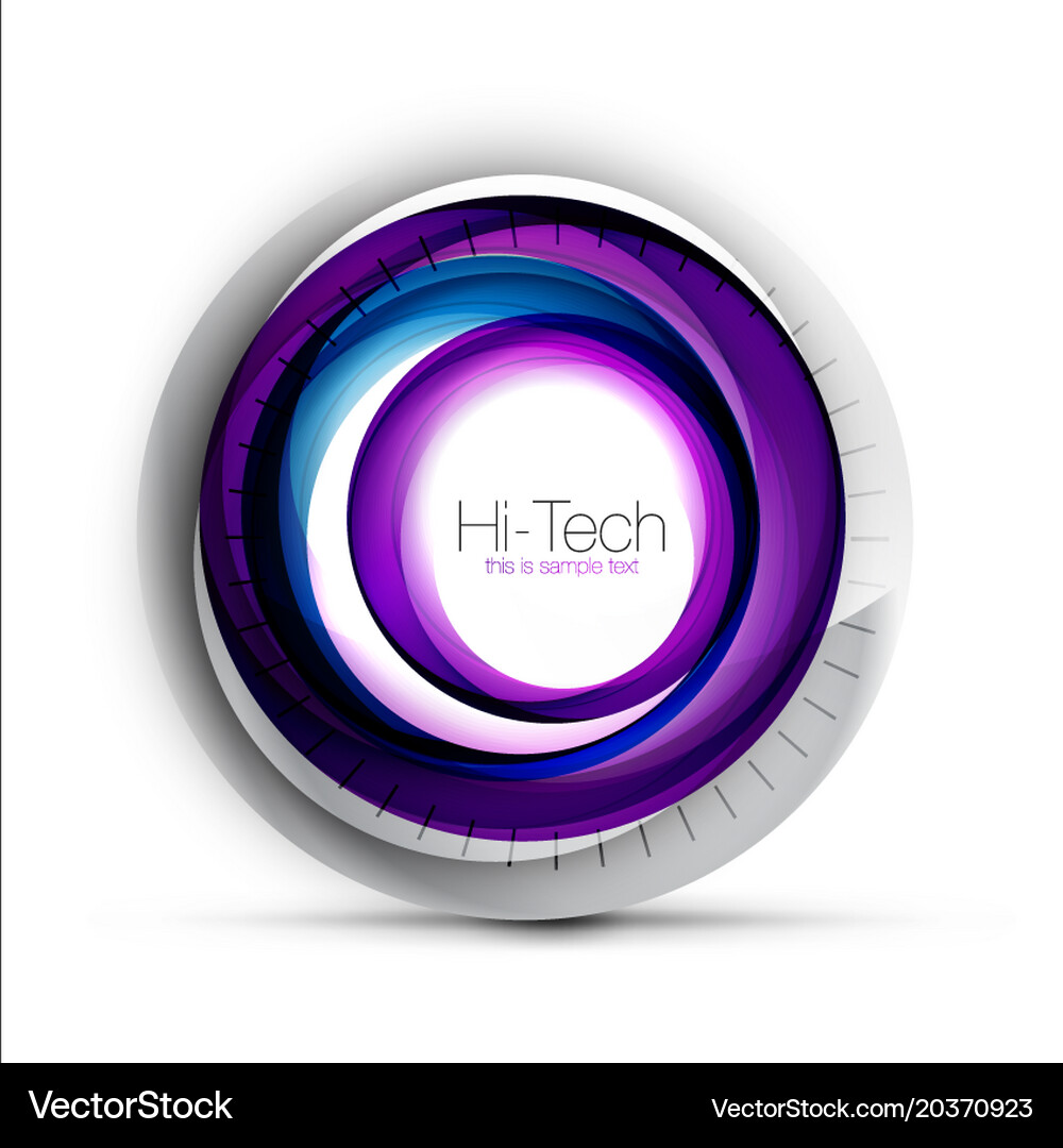 Digital techno sphere web banner button or icon vector image