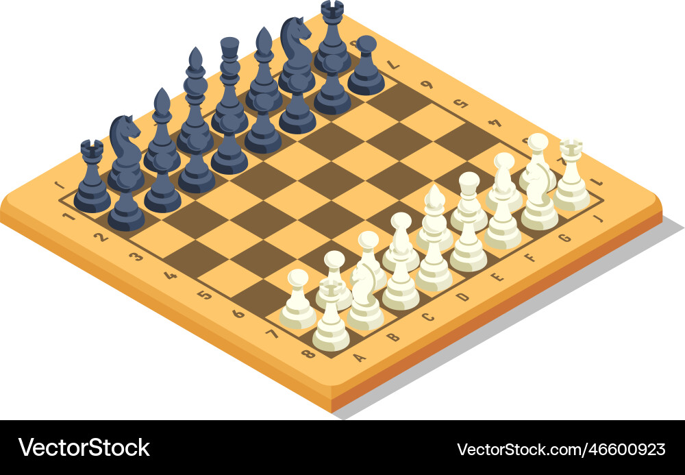 Games for player chess with playing surface board Vector Image