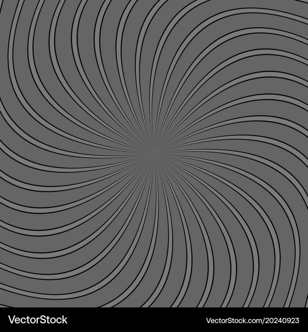 Geometric spiral background from rotating rays vector image