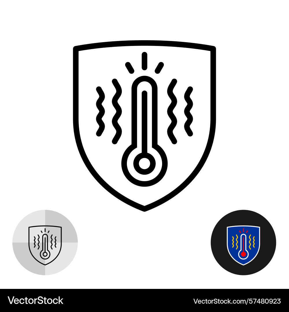 High temperature resistant object property icon High temperature resistant object property icon vector image
