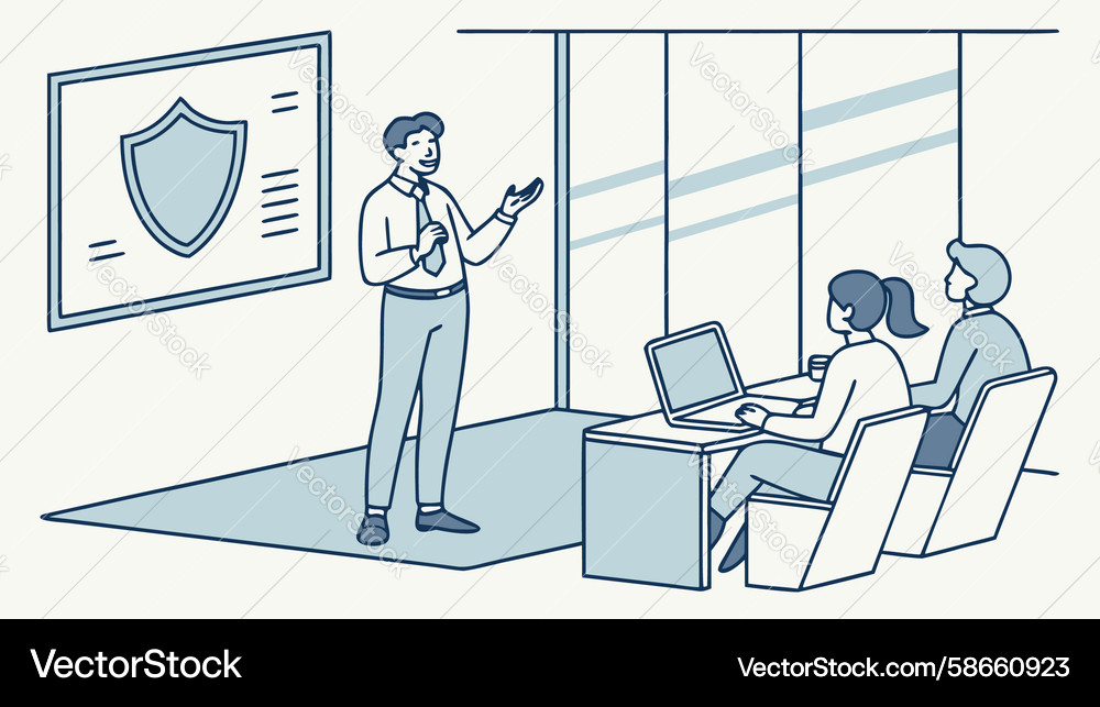 It security team data protection and network Vector Image