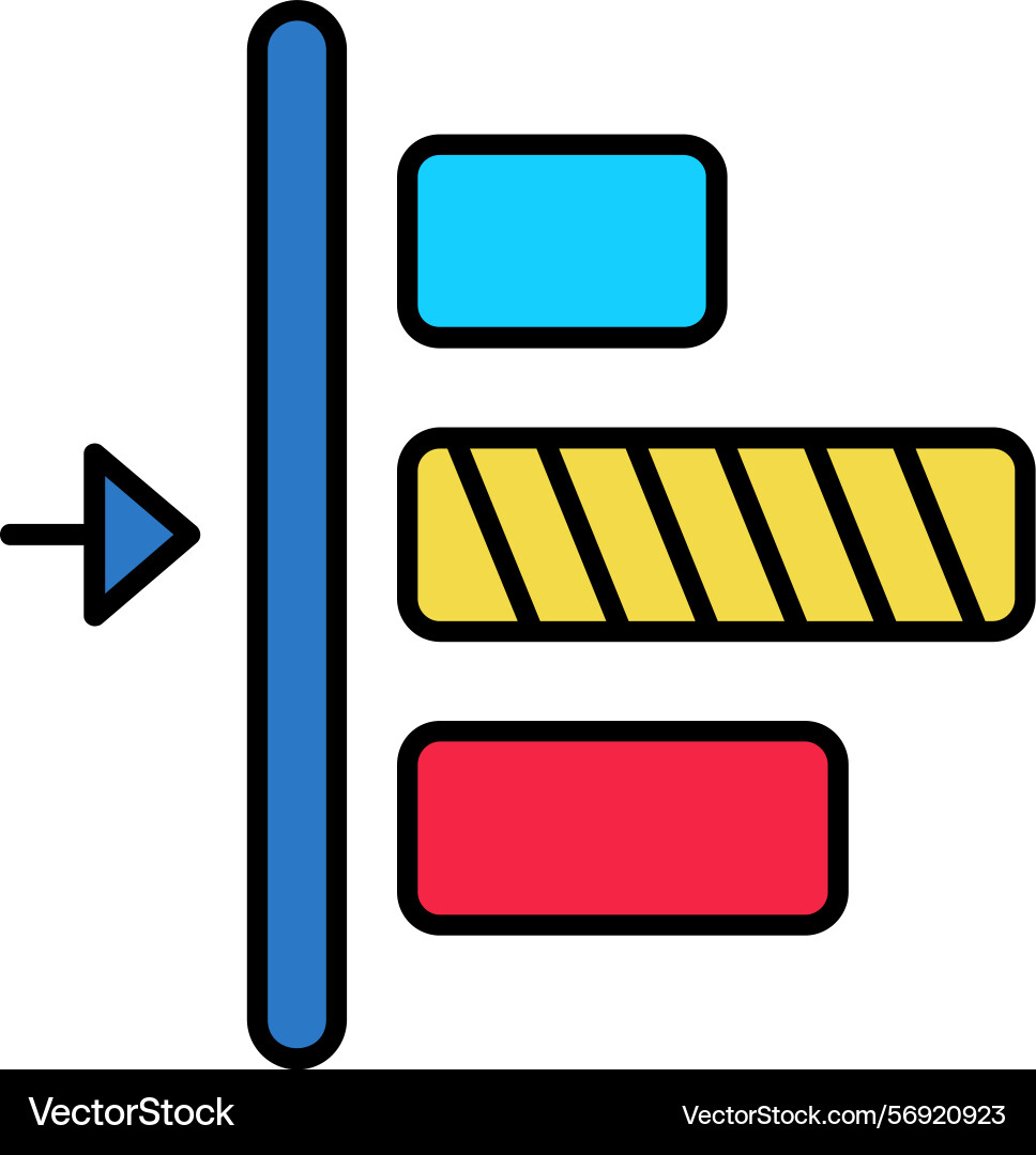 Left alignment icon design vector image