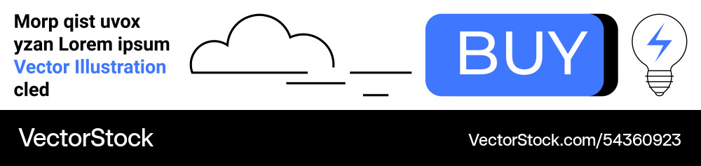 Minimalistic design elements with cloud lightning Minimalistic design elements with cloud lightning vector image