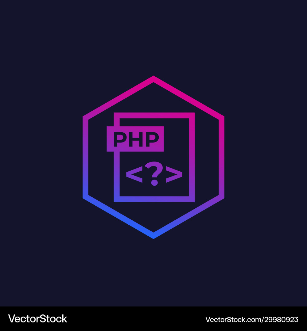 Php trendy icon vector image