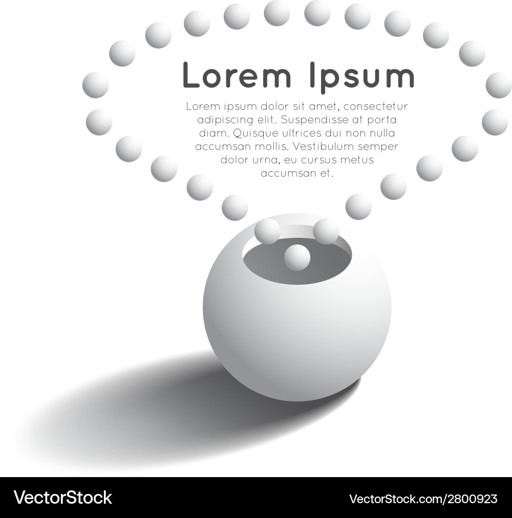 Template with 3d balls elements Vector Image