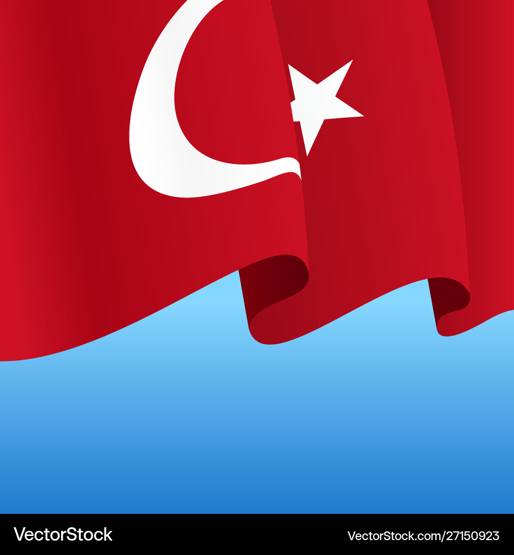 Türkische Flagge wavy Hintergrund Vektorbild