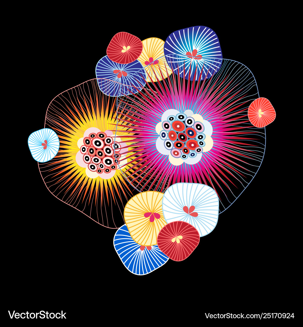 Abstract Colorful Elements Background vector image