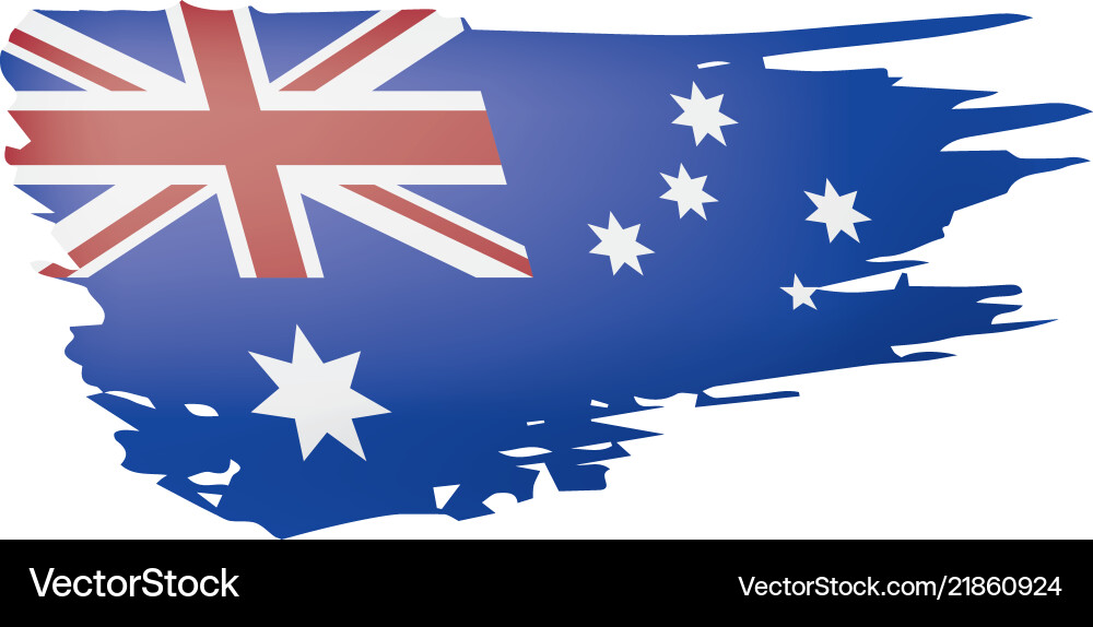 Australia flag on a white Australia flag on a white vector image