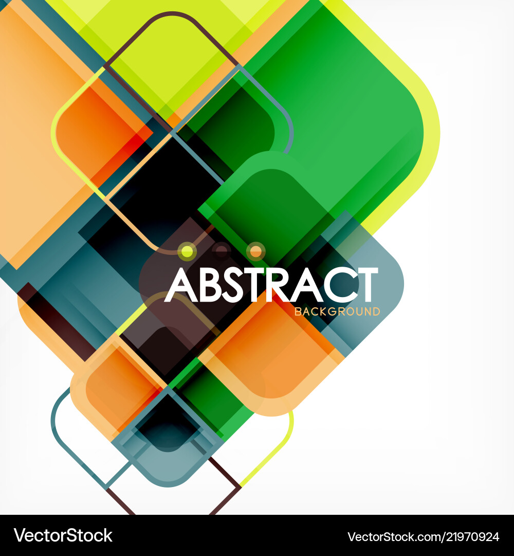 Colorful round squares modern geometric background Colorful round squares modern geometric background vector image