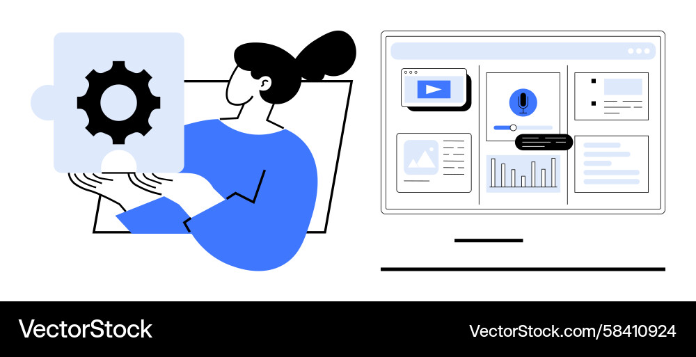 Digital Settings & Configuration Vector Image