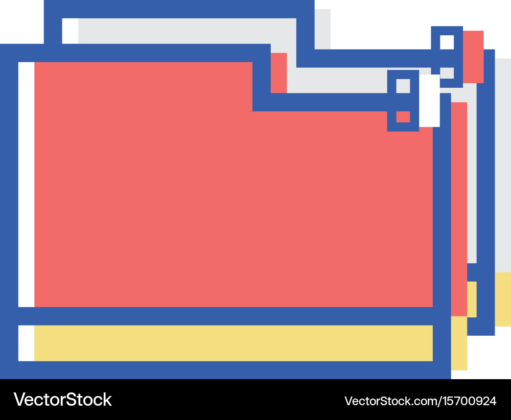 Folder file to save important documents vector image