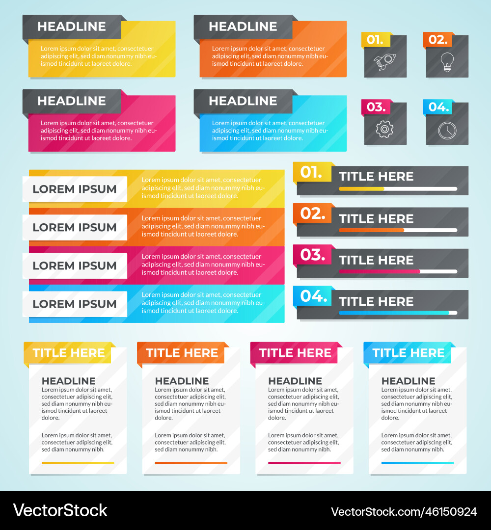 Gradient infographic element collection 5 Gradient infographic element collection 5 vector image