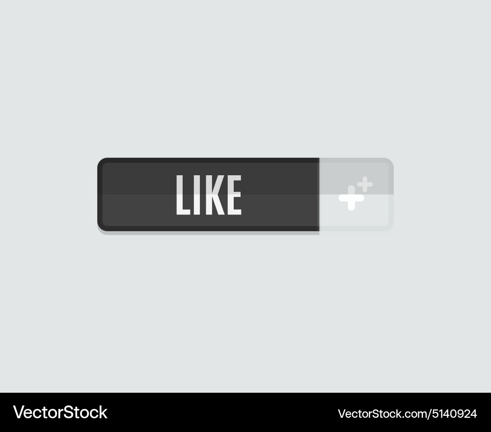 Like web button flat design vector image