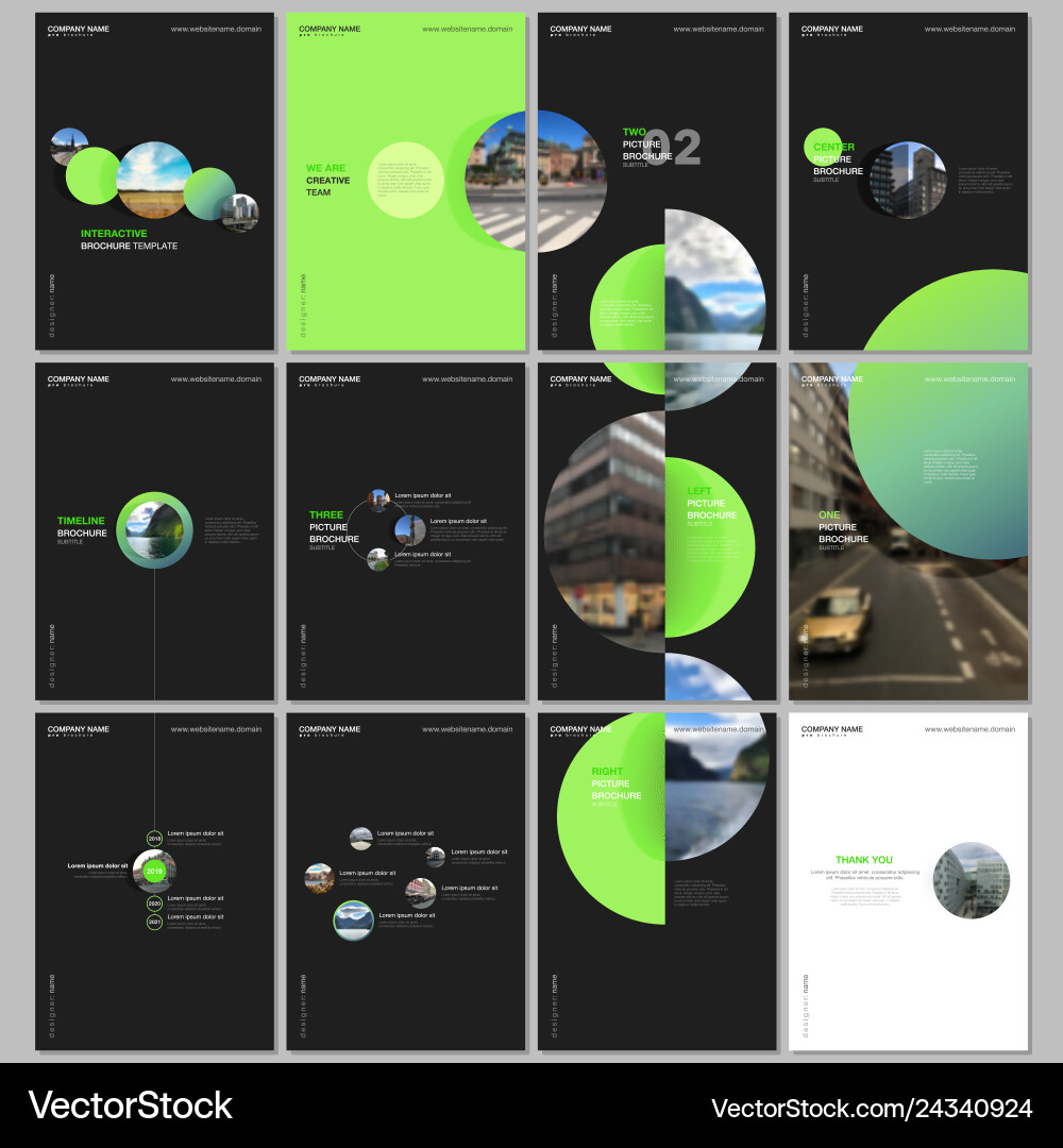 Minimal brochure templates with colorful gradient Minimal brochure templates with colorful gradient vector image