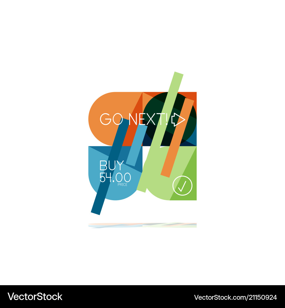 Minimal flat clean abstract option step Minimal flat clean abstract option step vector image
