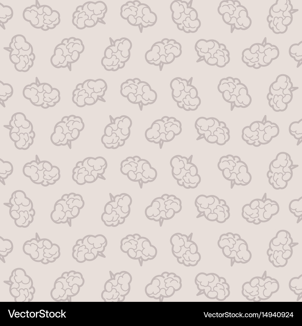 Pattern with brains background vector image