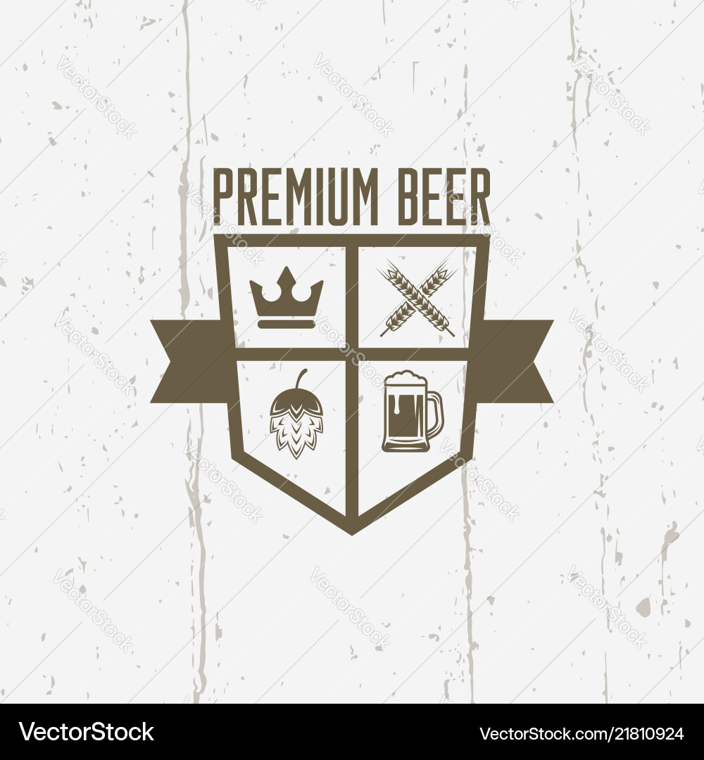 Premium Bierschild isoliert Vintage Label Premium Bierschild isoliert Vintage Label vektorbild