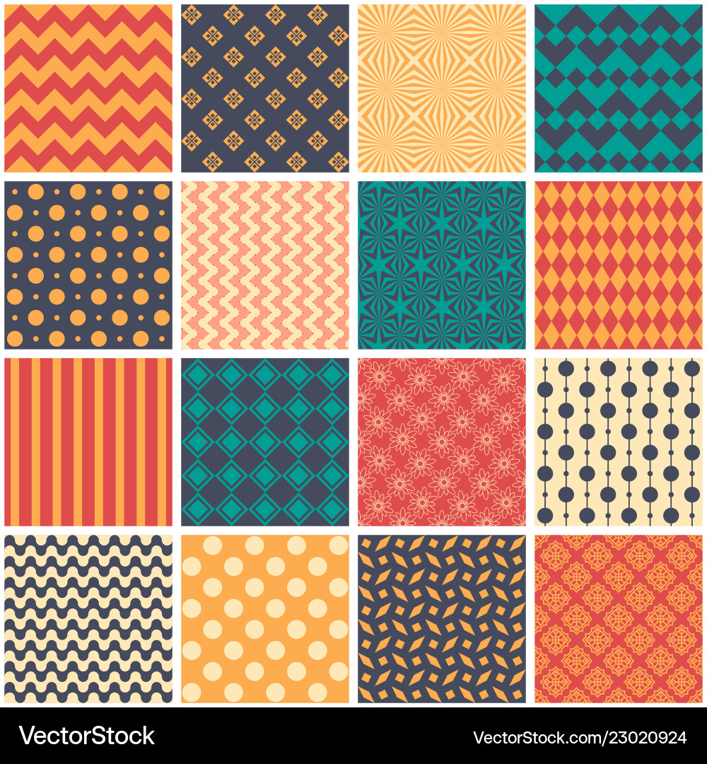 Seamless pattern in style of patchwork Vector Image